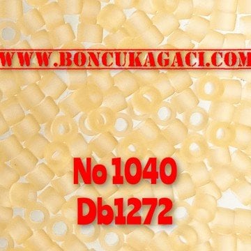 NO:1040 Miyuki Delica , Miyuki Boncuk 11/0 DB1272 Yarı Şeffaf Mat Fildişi