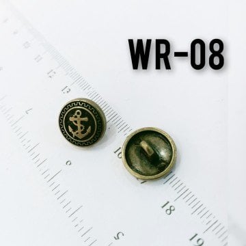 WR-08 Antik Renkli Wrap Düğmesi 15 mm