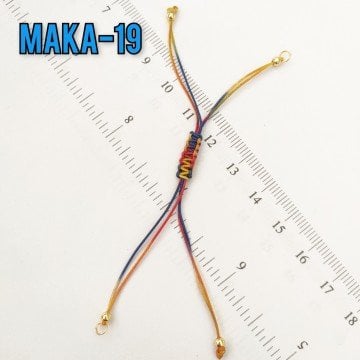 MAKA-19 Ebruli Altın Kaplama Asansör Makromeli Aparat - Miyuki Boncuk İçin