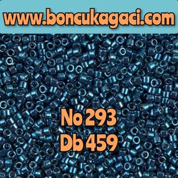 NO:293 Miyuki Delica , Miyuki Boncuk 11/0 Galvaniz Kaplama Koyu Mavi DB459