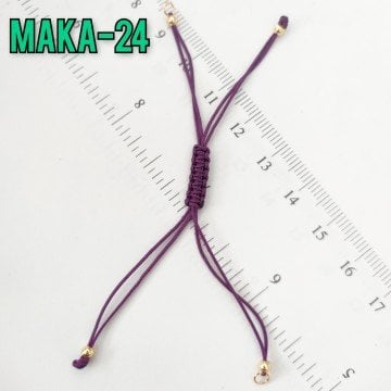 MAKA-24 Mor Renk Altın Kaplama Asansör Makromeli Aparat - Miyuki Boncuk İçin