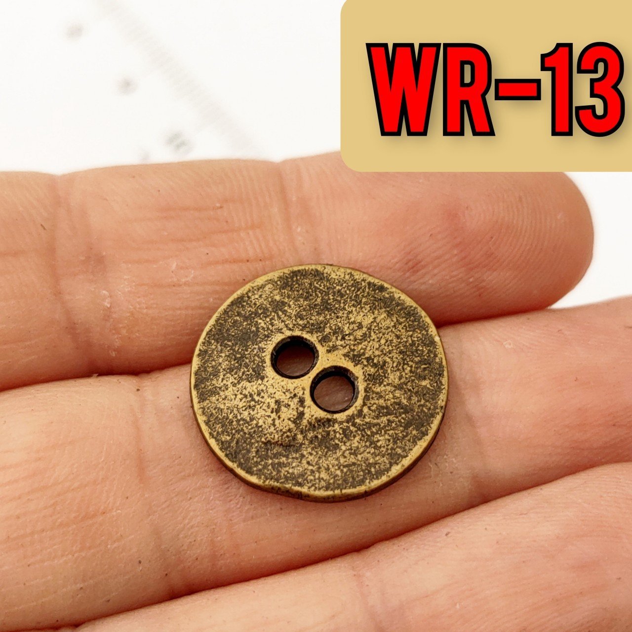 WR-13 Antik Renkli Çift Delikli Wrap Düğmesi 20 mm