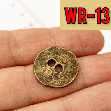 WR-13 Antik Renkli Çift Delikli Wrap Düğmesi 20 mm