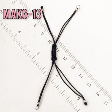 MAKG-13 Siyah Renk Rodyum Kaplama Asansör Makromeli Aparat - Miyuki Boncuk İçin