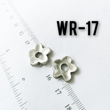 WR-17 Gümüş Kaplama Tek Delikli Wrap Düğmesi 16 mm