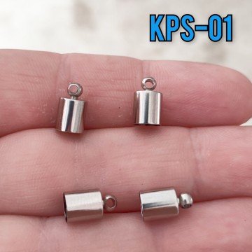 KPS-01 Gümüş Renk Pirinç Kapsül Kapama 6 mm