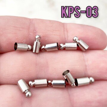 KPS-03 Gümüş Renk Pirinç Kapsül Kapama 4 mm