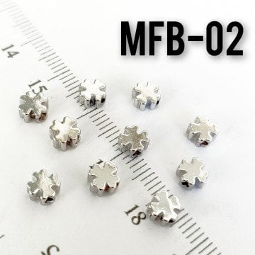 MFB-02 Rodyum Kaplama Mini Yonca 5 mm