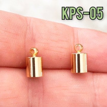 KPS-05 24 Ayar Altın Kaplama Pirinç Kapsül Kapama 6 mm