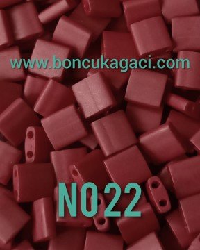 No: 22 Miyuki Boncuk , MİYUKİ TİLA  BONCUK TL2040 Mat Koyu Kırmızı 5 gr