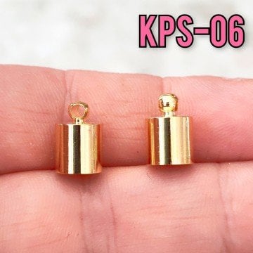 KPS-06 24 Ayar Altın Kaplama Pirinç Kapsül Kapama 7 mm
