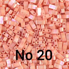 NO:20 Miyuki Half-Tila , Half Tila Boncuk HTL-596  somon pembe 5 gr