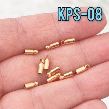 KPS-08 24 Ayar Altın Kaplama Pirinç Kapsül Kapama 2 mm
