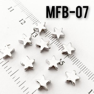 MFB-07 Rodyum Kaplama Yıldız 7 mm