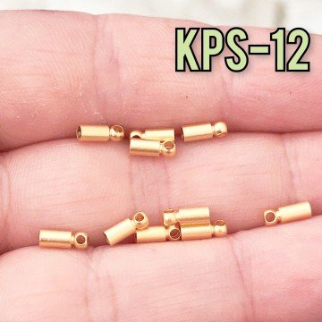 KPS-12 24 Ayar Mat Altın Kaplama Pirinç Kapsül Kapama 2 mm