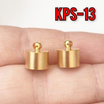 KPS-13 24 Ayar Mat Altın Kaplama Pirinç Kapsül Kapama 8 mm