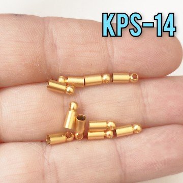 KPS-14 24 Ayar Mat Altın Kaplama Pirinç Kapsül Kapama 3 mm
