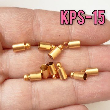 KPS-15 24 Ayar Mat Altın Kaplama Pirinç Kapsül Kapama 4 mm