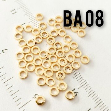 BA 08 Altın Kaplama 4 mm İnce Dilim Boncuk Arası