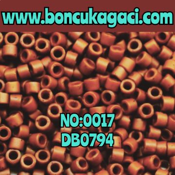 NO:017 Miyuki Delica Boncuk 11/0 DB0794 Boyalı Mat Kahverengi