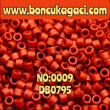 NO:009 Miyuki Delica Boncuk 11/0 DB0795 Boyalı Mat Kiremit