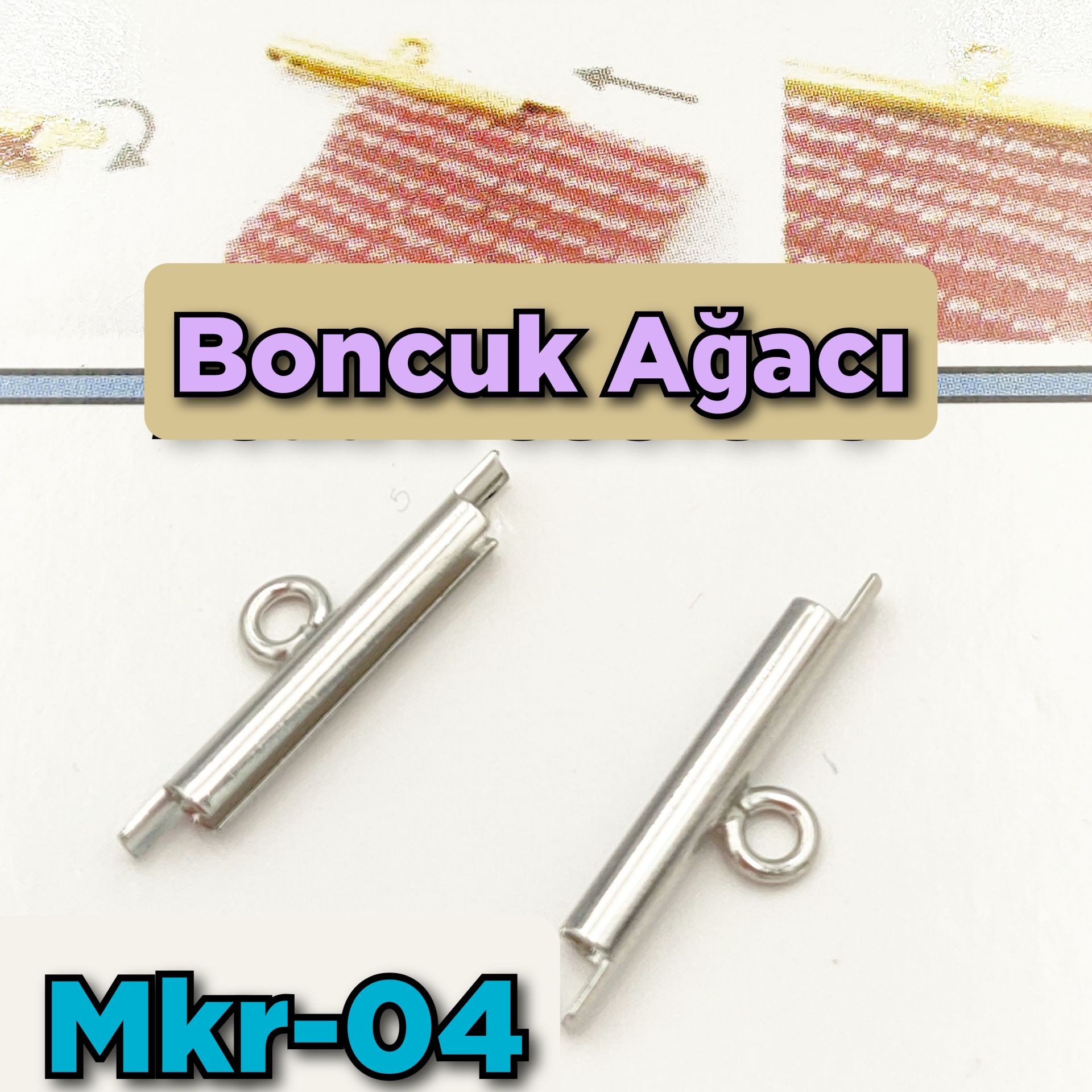 MKR-04 Orjinal Miyuki Korniş Kapama Gümüş Renk 15 mm