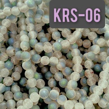 KRS-06 Gri-Yeşil Mat Simli Kristal 4 mm