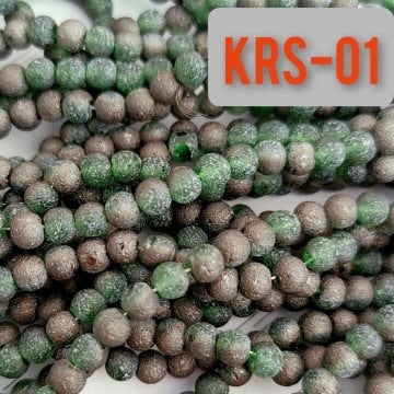 KRS-01 Mor-Yeşil Mat Simli Kristal 4 mm