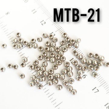 MTB-21 Rodyum Kaplama Metal Boncuk 3 mm