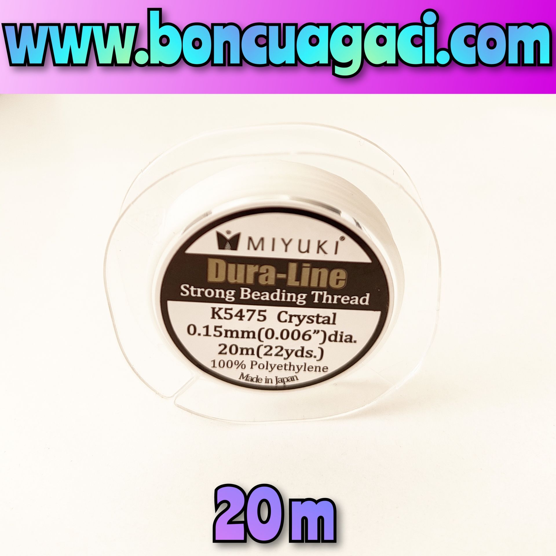 Miyuki Dura-Line Boncuk İpi Beyaz 20 m