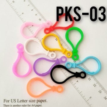 PKS-03 Karışık Renk Plastik Klips Büyük Boy