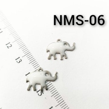 NMS-06 Nikel Kaplama Beyaz Mineli Fil