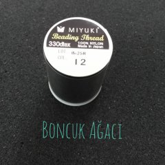 Miyuki Boncuk İpi ( Siyah )- 500 metre - No:12