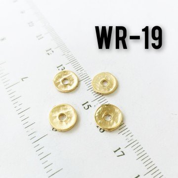 Wr-19 24 Ayar Mat Altın Kaplama Wrap Düğmesi 10 mm