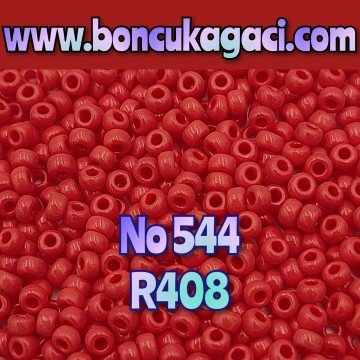 Miyuki Kum Boncuk , Miyuki Round Boncuk 11/0 No:554 R408 Opak Bayrak Kırmızı 10 gr