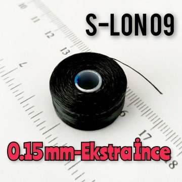 No-09 S-Lon Amerikan Boncuk İpi Siyah 0.15 mm
