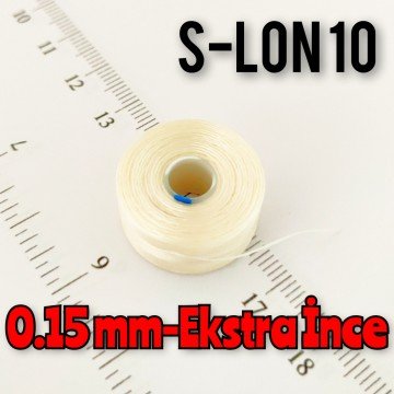 No-10 S-Lon Amerikan Boncuk İpi Krem 0.15 mm
