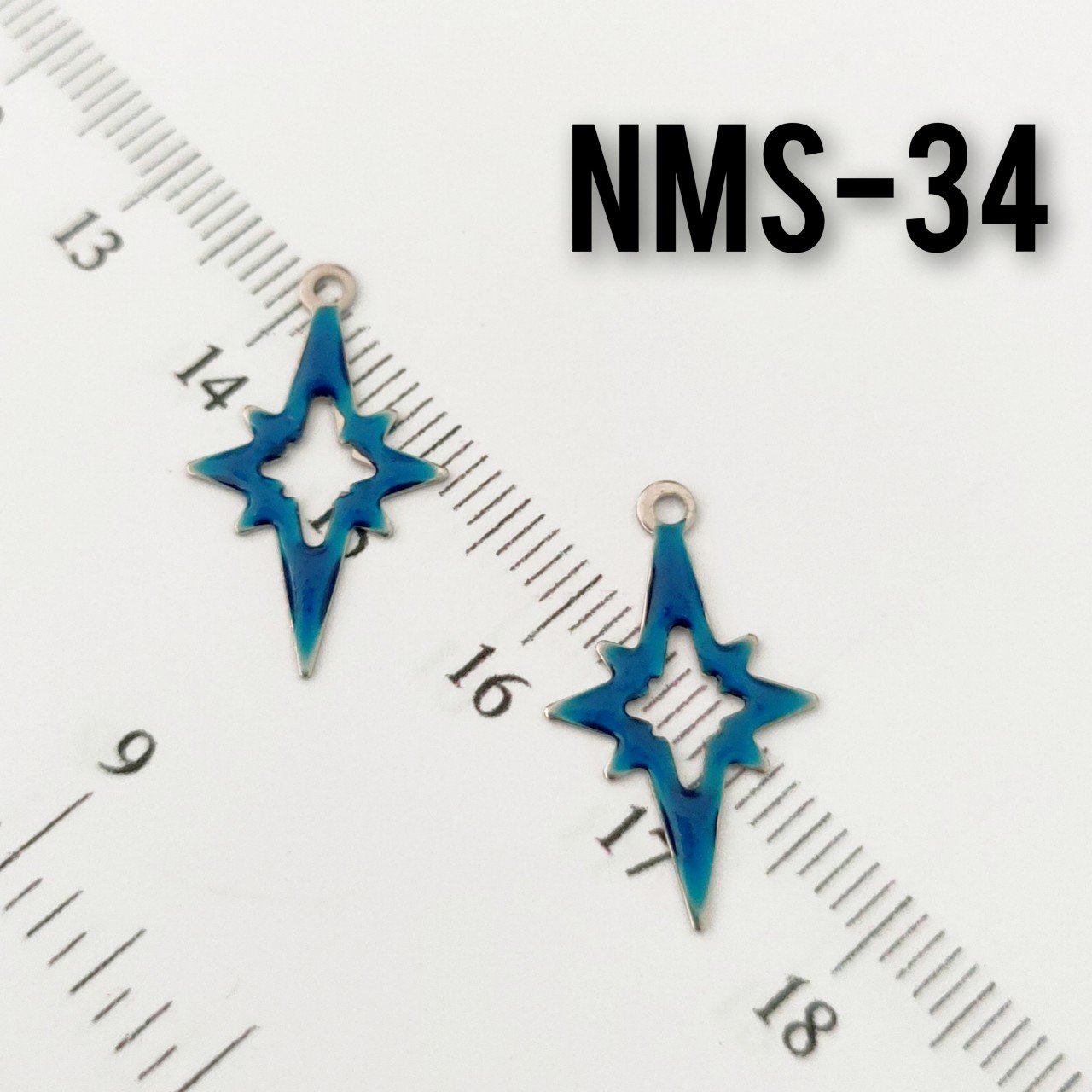 NMS-34 Nikel Kaplama Gece Mavi Mineli Yıldız