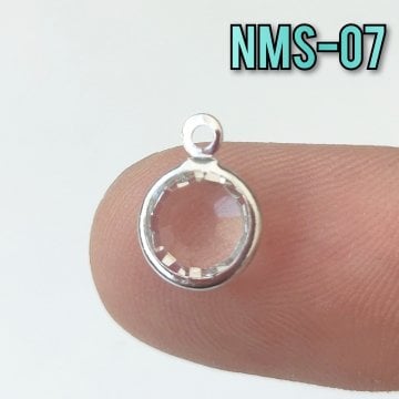 NMS-07 Gümüş Renk Cam Malzeme Pirinç Sallantı
