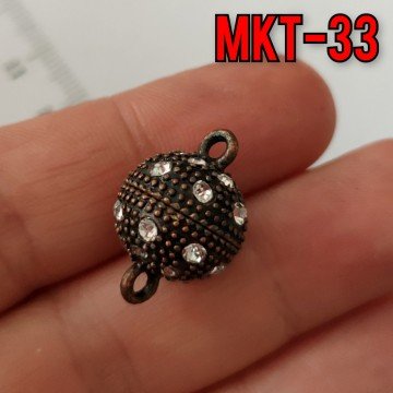 MKT-33 14 mm Bakır Renk Taşlı Top Mıknatıs