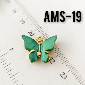 AMS-019 Altın Kaplama Sedefli Kelebek