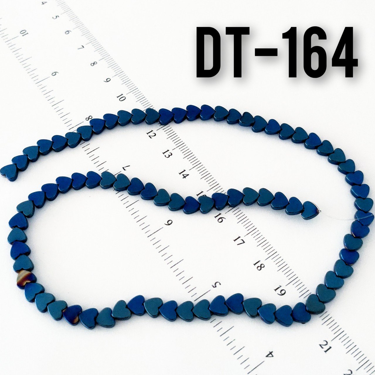 DT-164 Gece Mavi Renk Kalp Hematit 6 mm