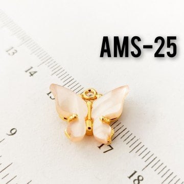 AMS-025 Altın Kaplama Sedefli Kelebek