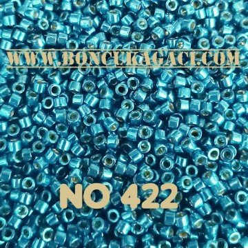 NO:422 Miyuki Delica , Miyuki Boncuk 11/0 DB2513 Galvaniz Kaplama Mavi