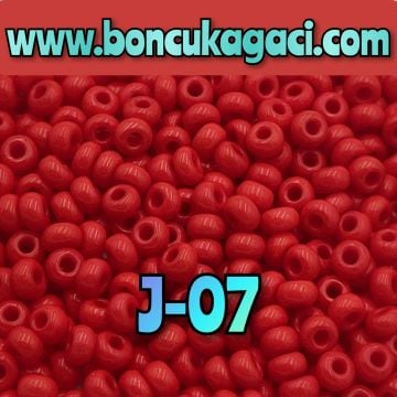 J-07 Opak Bayrak Kırmızı Preciosa Jabloneks Kum Boncuk 8/0 (3mm)