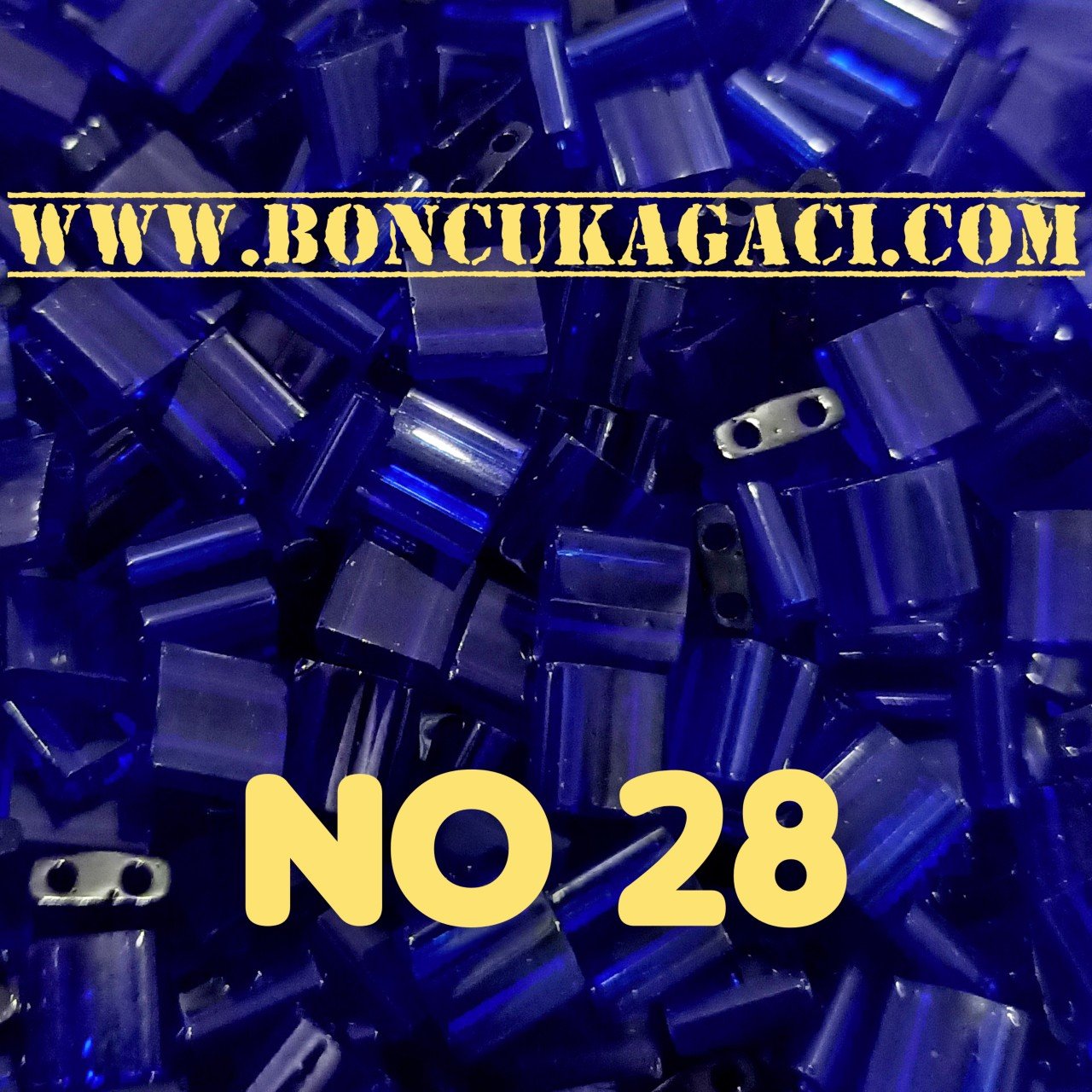 No: 28 Miyuki Boncuk , MİYUKİ TİLA  BONCUK TL151 Şeffaf Saks Mavi 5 gr