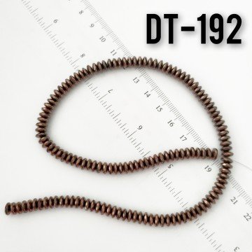 DT-192 Çikolata Kahve Fasetli Disk Hematit 6 mm
