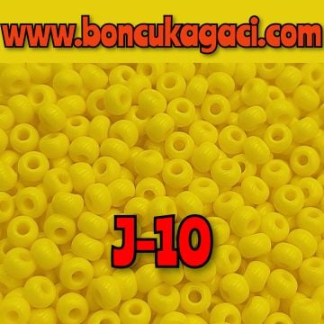 J-10 Opak Sarı Preciosa Jabloneks Kum Boncuk 8/0 (3mm)