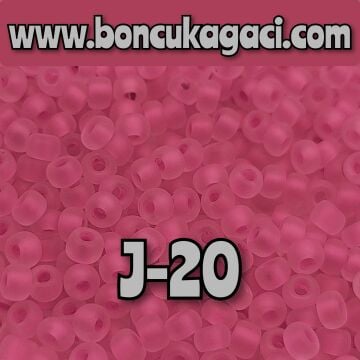 J-20 Neon Pembe İçten Boyalı Preciosa Jabloneks Kum Boncuk 8/0 (3mm)