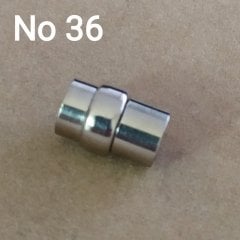 No: 36 - 10 mm Gümüş Renk Kapsül Mıknatıs Kapama
